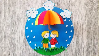 Поделка ко дню защиты детей (1июня) "Дети под зонтом" своими руками