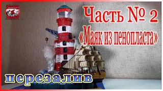 ДИОРАМА. Маяк в штормовых волнах. DIY.