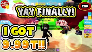 I just got 9.99T after a crazy journey! | Roblox Muscle Legends