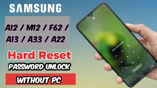 Samsung A12 / M12 Hard Reset | Password Unlock without PC #hardreset #samsung samsung