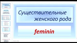 Deutsch. Существительные женского рода (feminin).