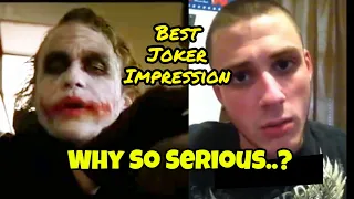 Joker Mimicry | Heath ledger Joker Impression |Best Joker Impression