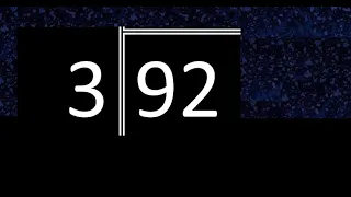 Dividir 92 entre 3 division inexacta con resultado decimal de 2 numeros con procedimiento