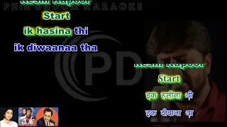 Ek Haseena Thi EK Deewana Tha (Karz ) Karaoke With Scrolling Lyrics