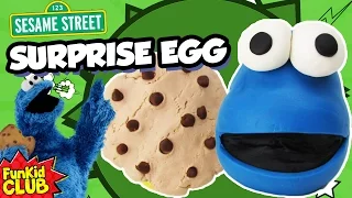 COOKIE MONSTER LOVES COOKIES!! Play-Doh Surprise Egg DOUBLED!! MUPPETS & PUPPETS! Sesame Street! PBS