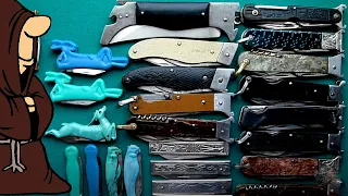 Интересное пополнение коллекции складных ножей РИ и СССР ножи охотничьи / USSR knife collection