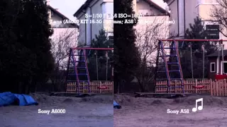 Sony A6000 vs Sony A58 - video test in low light