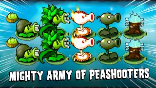 Plants Vs. Zombies Hybrid | Survival Mode - Mighty Army Of Peashooters - Hybrid Plants Gameplay