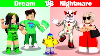 Roblox DREAM Family vs NIGHTMARE Family.. 😴🤡