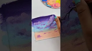 Candy clouds🤤💯 #viral #art #trending #shorts #satisfying #painting #clouds #sky #creative #ideas