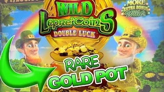 RARE GOLD POT & HUGE BONUSES - Wild Lepre'Coins Double Luck