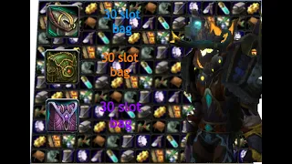 Fastest way to make 3 different kinds slot bags in world of warcraft