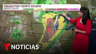 Sistema de bajas presiones lleva tormentas severas a Chicago y sus alrededores | Noticias Telemundo