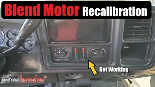 HVAC Blend Motor Actuator Recalibration Procedure for GM Trucks & SUVS | AnthonyJ350