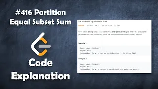Partition Equal Subset Sum | Live Coding with Explanation | Leetcode - 416