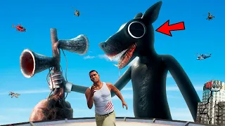 SIREN HEAD Vs CARTOON DOG Fight AND Destroys Los Santos In GTA 5 - Epic Battle