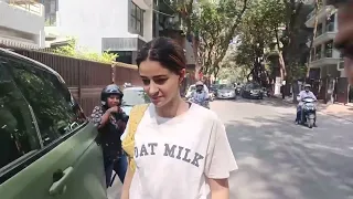 Ananya pandey spotted outside yoga class in khar