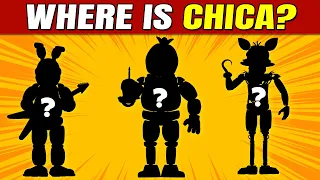 Guess The Character By Shadow - Fnaf Quiz | Five Nights At Freddys| Freddy, Foxy, Chica