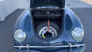 1959 Porsche 356A Convertible D Aquamarine Blue - Video