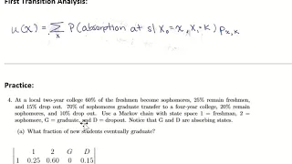 First Transition Analysis for Computing Absorption Probability