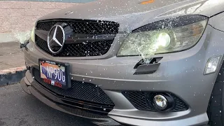 First time activating the headlight washers on my Mercedes Benz C300 W204