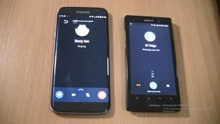 WhatsApp Incoming & Outgoing call at the Same Time Samsung Galaxy S7 edge+Sony Xperia ion