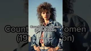 Ai Draws Countries as Women! (1980s Edition) #ai #aiart #midjourney #country #women #photo #1980s