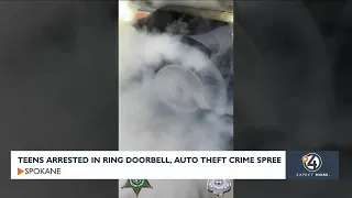 Teens arrested for vehicle, doorbell theft crime spree