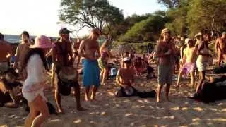 Little beach maui, sunday drum circle.