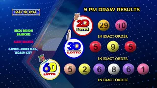 [LIVE] PCSO 9:00 PM Lotto Draw - May  28, 2024
