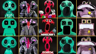 Garten of Banban 7 ALL JUMPSCARES vs MINECRAFT vs ROBLOX