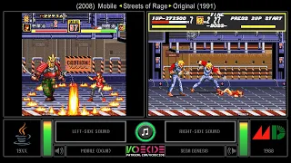 Streets of Rage (Mobile vs Sega Genesis) Side by Side Comparison