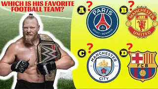 Can you guess "Favorite Football Club of WWE Wrestlers" ?