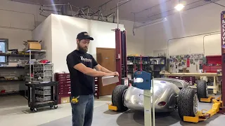 Troy Indy Special - Handforming the aluminum windshield mount and interior door sills.