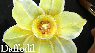 How to paint a daffodil ( in 2.5 minutes )