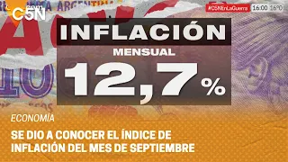 La INFLACIÓN de SEPTIEMBRE fue del 12,7%