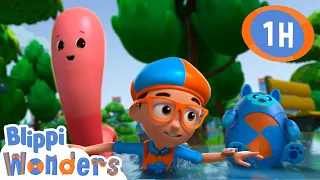 Blippi learns about Worms |Animals for Kids |Animal Cartoons |Funny Cartoons |Learn about Animals