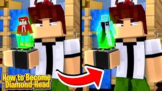 Minecraft Adventure - HOW TO BECOME DIAMOND HEAD FROM BEN 10!!