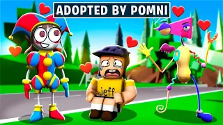 BABY JEFFY Gets ADOPTED by POMNI in ROBLOX BROOKHAVEN?!