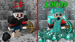 1$ MADENCİ VS 1000$ MADENCİ - Minecraft