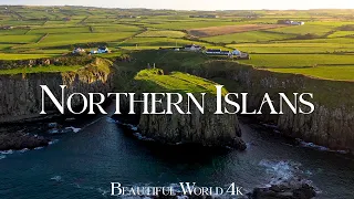 Northern Islands 4K Amazing Aerial Film - Peaceful Piano Music - Travel Nature