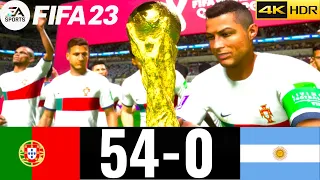 FIFA 23 - PORTUGAL 54-0 ARGENTINA  ! FIFA  WORLD CUP FINAL 2022 QATAR ! RONALDO VS MESSI !