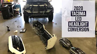 2020 Tacoma TRD PRO LED Headlight Conversion & Comparison