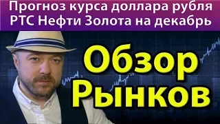 Еженедельный обзор. Прогноз курса доллара рубля евро золота нефти ртс сбербанка ртс на декабрь 2019