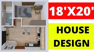 Small House Design 18 x 20 || 18 x 20 ghar ka naksha ||  360 sqft