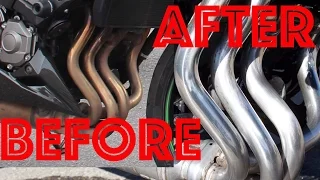 How to clean motorcycle exhaust pipes │SWISSBIKER