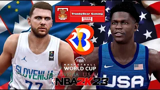 FIBA World Cup 2023 | Slovenia VS USA | NBA 2K23 PC Gameplay