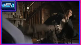 Nic Cage knocks out Leelee Sobieski with a kick... | The Wicker Man (2006) Scene