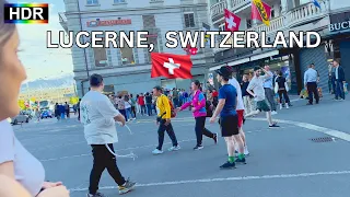 【4K HDR】Lucerne Switzerland Tour🇨🇭 - Populous City in Central Switzerland