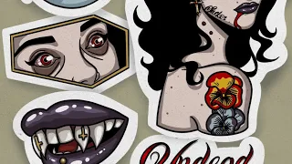 vampire stickers speed-draw // zakcantdraw